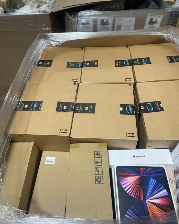 Assorted Amazon 7th Tall Small Pallets merchandise available in bulk pallets
