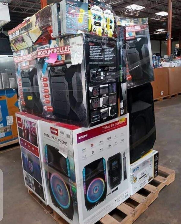 MIXED ELECTRONICS PALLETS FOR SALE – Bulk Assorted Electronics & Small Appliances with Free U.S. Shipping