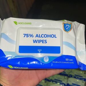 Assorted alcohol wipes pallet featuring isopropyl and ethyl alcohol wipes