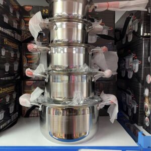 Cooking Steamer Pot – multi-tier stainless steel steamer with tempered glass lid